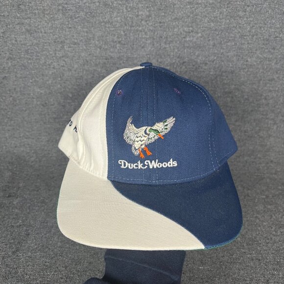 Cali-Fame Blue White Duck Woods Pro AM Adjustable Hat Cap Made in USA - Picture 1 of 11